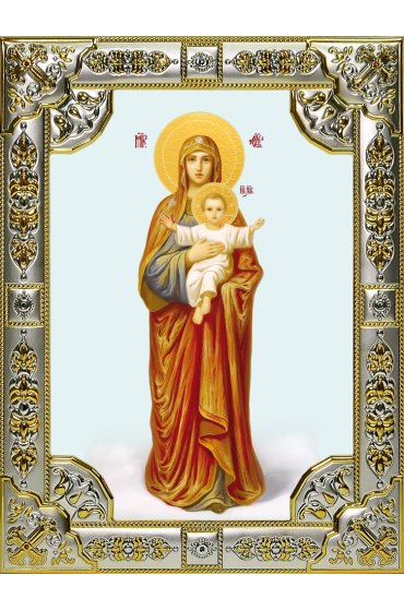 Икона Божья Матерь Благодатное небо 18 х 24 со стразами, арт вк-5052