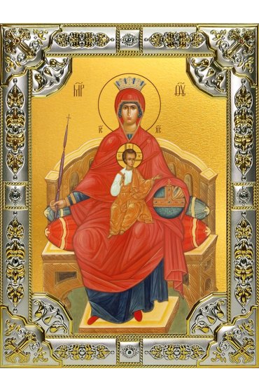 Икона Божья Матерь Державная 18 х 24 со стразами, арт вк-5057