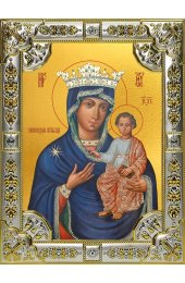 Икона Божья Матерь Юровичская Милосердная 18 х 24 со стразами, арт вк-5067