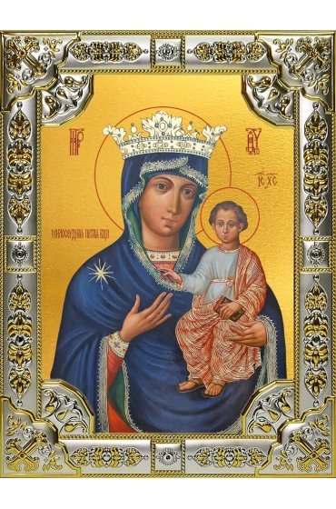 Икона Божья Матерь Юровичская Милосердная 18 х 24 со стразами, арт вк-5067