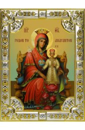 Икона Божья Матерь Неувядаемая роза 18 х 24 со стразами, арт вк-5069