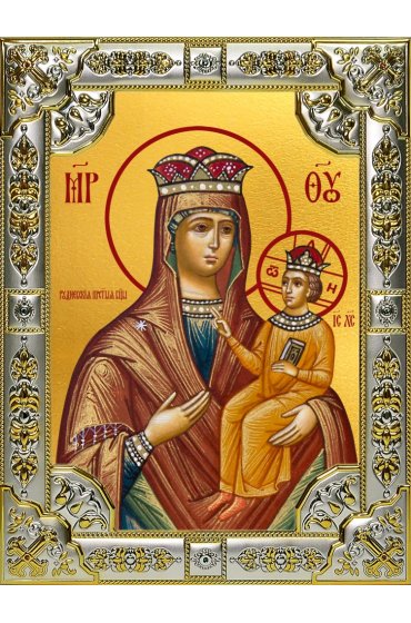 Икона Божья Матерь Рудневская 18 х 24 со стразами, арт вк-5083