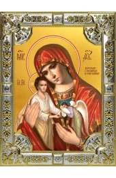 Икона Божья Матерь Скорбящая о младенцах, во чреве убиенных 18 х 24 со стразами, арт вк-5087