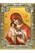 Икона Божья Матерь Скорбящая о младенцах, во чреве убиенных 18 х 24 со стразами, арт вк-5087