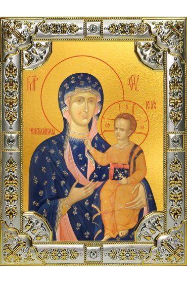Икона Божья Матерь Ченстоховская 18 х 24 со стразами, арт вк-5120
