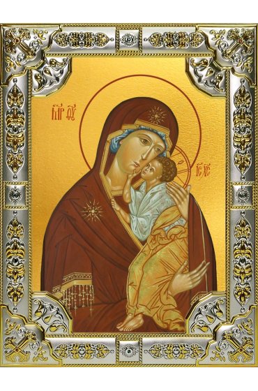 Икона Божьей Матери Ярославская 18 х 24 со стразами, арт вк-5130