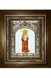 Икона Божья Матерь Благодатное Небо, 14x18 см, в деревянном киоте 20х24 см, арт вк-5133