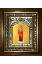 Икона Божья Матерь Валаамская, 14x18 см, в деревянном киоте 20х24 см, арт вк-5137