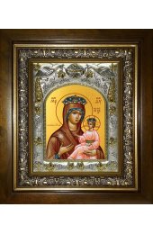 Икона Божья Матерь Всеблаженная, 14x18 см, в деревянном киоте 20х24 см, арт вк-5138