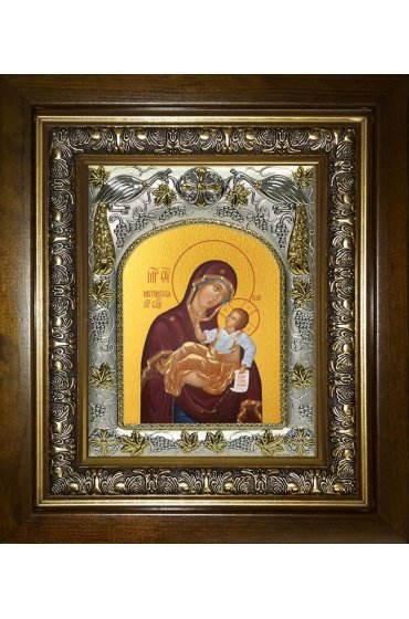 Икона Божьей Матери Муромская, 14x18 см, в деревянном киоте 20х24 см, арт вк-5153