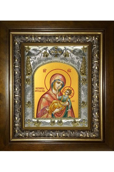 Икона Божьей Матери Муромская, 14x18 см, в деревянном киоте 20х24 см, арт вк-5154