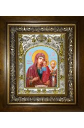 Икона Божьей Матери Оковецкая (Ржевская), 14x18 см, в деревянном киоте 20х24 см, арт вк-5163
