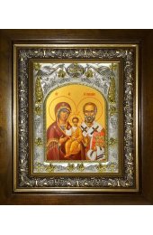 Икона Божьей Матери Оковецкая (Ржевская), 14x18 см, в деревянном киоте 20х24 см, арт вк-5164