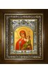 Икона Божья Матерь Отрада и Утешение, 14x18 см, в деревянном киоте 20х24 см, арт вк-5166
