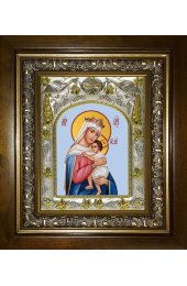 Икона Божья Матерь Отчаянных единая Надежда, 14x18 см, в деревянном киоте 20х24 см, арт вк-5167
