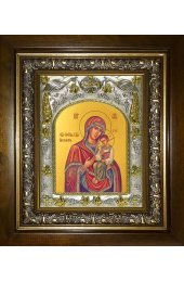 Икона Божьей Матери Песчанская, 14x18 см, в деревянном киоте 20х24 см, арт вк-5168