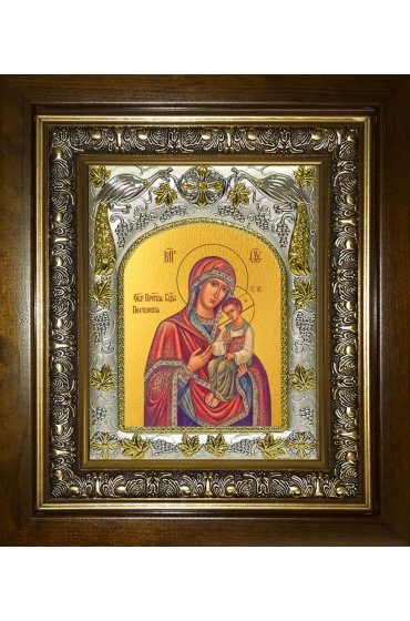 Икона Божьей Матери Песчанская, 14x18 см, в деревянном киоте 20х24 см, арт вк-5168