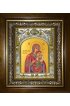 Икона Божьей Матери Песчанская, 14x18 см, в деревянном киоте 20х24 см, арт вк-5168