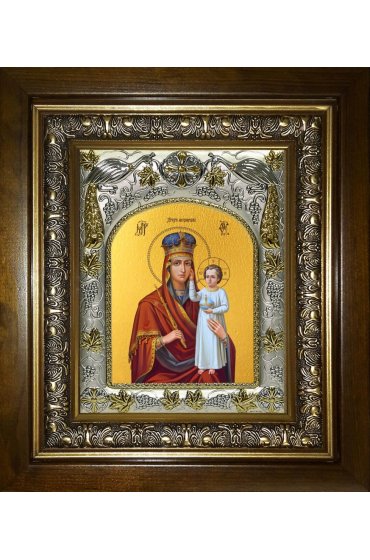 Икона Божья Матерь Призри на смирение, 14x18 см, в деревянном киоте 20х24 см, арт вк-5173