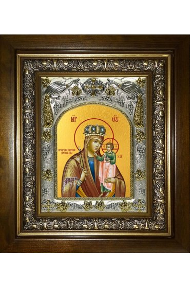 Икона Божья Матерь Призри на смирение, 14x18 см, в деревянном киоте 20х24 см, арт вк-5174
