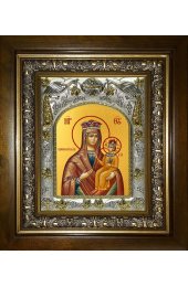 Икона Божья Матерь Рудневская, 14x18 см, в деревянном киоте 20х24 см, арт вк-5175