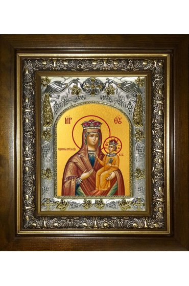 Икона Божья Матерь Рудневская, 14x18 см, в деревянном киоте 20х24 см, арт вк-5175