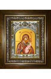 Икона Божья Матерь Седмиезерская, 14x18 см, в деревянном киоте 20х24 см, арт вк-5177