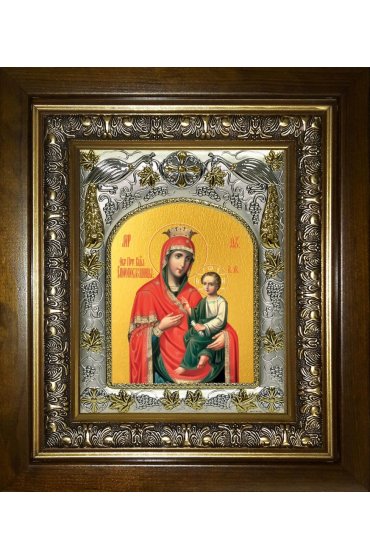 Икона Божья Матерь Скоропослушница, 14x18 см, в деревянном киоте 20х24 см, арт вк-5179