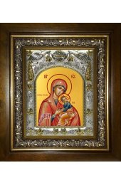 Икона Божья Матерь Страстная, 14x18 см, в деревянном киоте 20х24 см, арт вк-5187