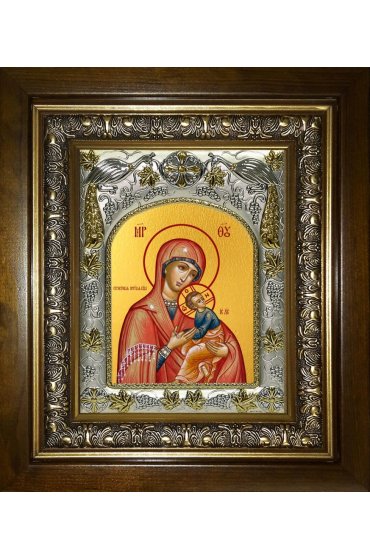 Икона Божья Матерь Страстная, 14x18 см, в деревянном киоте 20х24 см, арт вк-5187