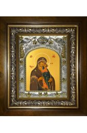 Икона Божья Матерь Толгская, 14x18 см, в деревянном киоте 20х24 см, арт вк-5189