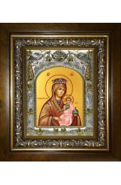 Икона Божьей Матери Тотемская, 14x18 см, в деревянном киоте 20х24 см, арт вк-5191