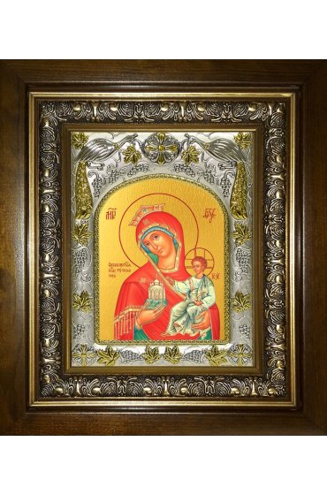 Икона Божьей Матери Тучная гора, 14x18 см, в деревянном киоте 20х24 см, арт вк-5194