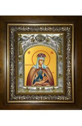 Икона Божья Матерь Умиление, 14x18 см, в деревянном киоте 20х24 см, арт вк-5198