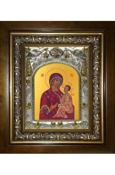 Икона Божьей Матери Хлебная (Хлебенная), 14x18 см, в деревянном киоте 20х24 см, арт вк-5207