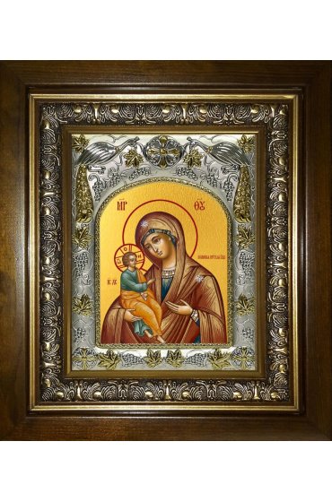 Икона Божьей Матери Холмская, 14x18 см, в деревянном киоте 20х24 см, арт вк-5208