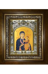 Икона Божья Матерь Ченстоховская, 14x18 см, в деревянном киоте 20х24 см, арт вк-5212
