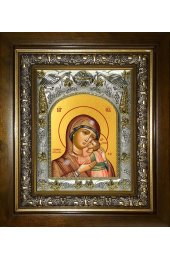 Икона Божьей Матери Чухломская, 14x18 см, в деревянном киоте 20х24 см, арт вк-5216