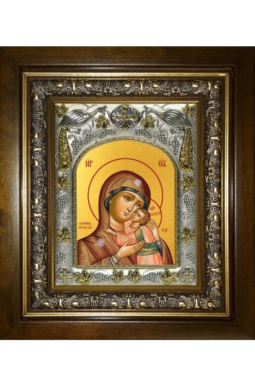 Икона Божьей Матери Чухломская, 14x18 см, в деревянном киоте 20х24 см, арт вк-5216