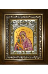 Икона Божьей Матери Шуйская, 14x18 см, в деревянном киоте 20х24 см, арт вк-5217