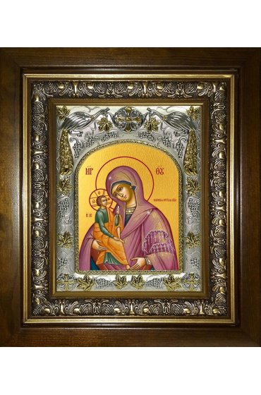 Икона Божьей Матери Шуйская, 14x18 см, в деревянном киоте 20х24 см, арт вк-5217