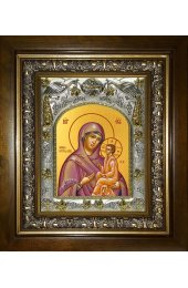 Икона Божьей Матери Югская, 14x18 см, в деревянном киоте 20х24 см, арт вк-5219