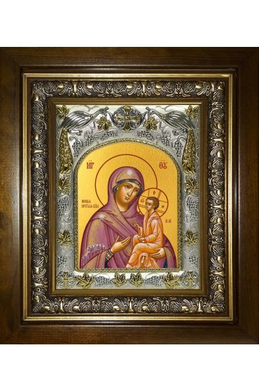 Икона Божьей Матери Югская, 14x18 см, в деревянном киоте 20х24 см, арт вк-5219