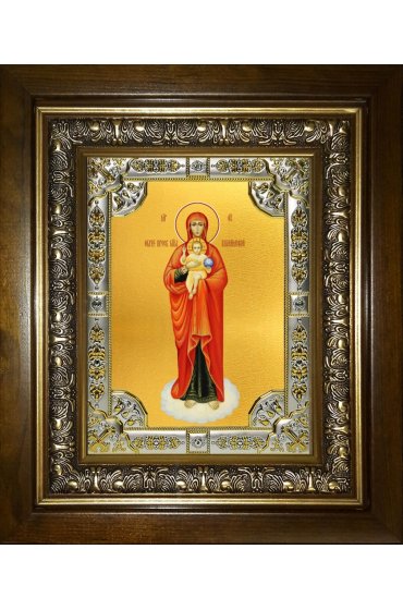 Икона Божья Матерь Валаамская, 18x24 см, со стразами, в деревянном киоте, арт вк-5226