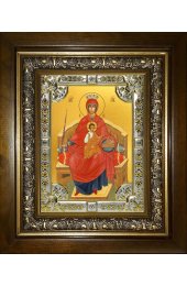 Икона Божья Матерь Державная, 18x24 см, со стразами, в деревянном киоте, арт вк-5229