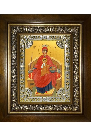Икона Божья Матерь Державная, 18x24 см, со стразами, в деревянном киоте, арт вк-5229