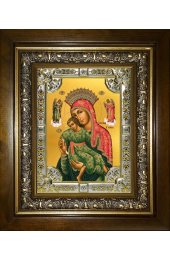 Икона Божья Матерь Киккская, 18x24 см, со стразами, в деревянном киоте, арт вк-5234