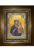 Икона Божья Матерь Юровичская Милосердная, 18x24 см, со стразами, в деревянном киоте, арт вк-5236