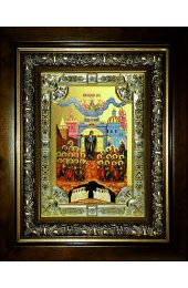 Икона Божьей Матери Непроходимая дверь, 18x24 см, со стразами, в деревянном киоте, арт вк-5239