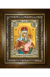 Икона Божья Матерь Новодворская, 18x24 см, со стразами, в деревянном киоте, арт вк-5242